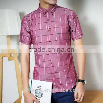 2016 New Fashion Cotton Men Dress Business Shirt Slim Fit Shirts For Men Short Sleeve Shirts photo-3