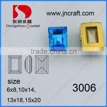 Imitation SW Light Sapphire Crystal Rectangle Stone for Jewelry Garment Parts photo-3