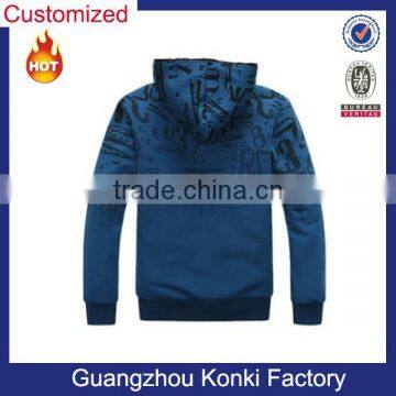 custom navy zipper warm men winter hoodies