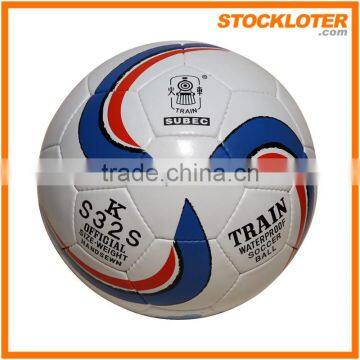 PU leather Cheap Soccer balls, football stock lot 150710