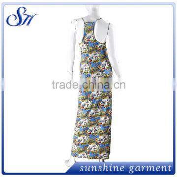 Summer Long Dress Sleeveless Women's Dresses Custom 92%Polyester 8%Spandex photo-4