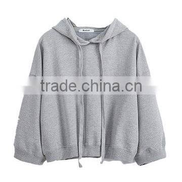 Loose Long Sleeve Drawstring Thicken Hoodie for Women photo-2