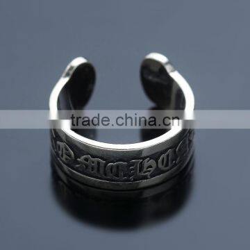 Manufacturer Top Quality Words Patterned Men's Jewelry Mystic Sterling Silver Big Ring for Men photo-5