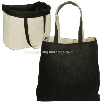 Reversible Jute Cotton Tote Bags