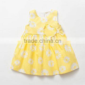 New European and American Cute Princess Dress Daisy Printed Frock