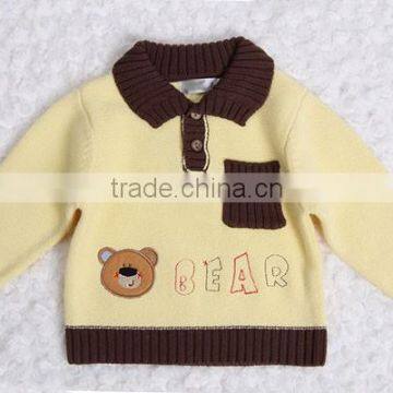 Trim Contrast Color Knitwear Modern Poloshirt Collar Sweater Pullover photo-3
