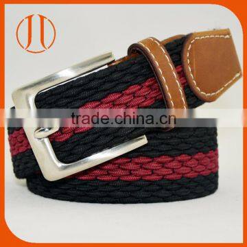 fashionable mix color stone braided elastic man leisure belt