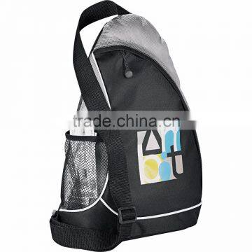 Sling Shot Sling Backpack - Has Main Zippered Compartment With Side Mesh Water Bottle Pocket and Comes With Your Logo. photo-2
