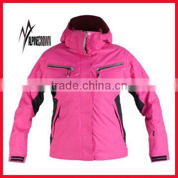 2017 Custom active waterproof outdoor winter womens ski jacket