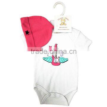 baby girl clothes 2pcs hanger set baby bodysuit baby cap