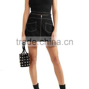 2017 Latest Ladies Mini Sexy Jeans Short Denim Skirt Hot Girl Wearing Fashion Maxi Black Mini Jeans Skirt photo-6