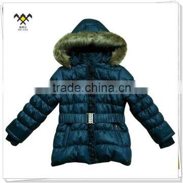China High Quality Fur Hooded Quilted Softshell Jacket photo-3