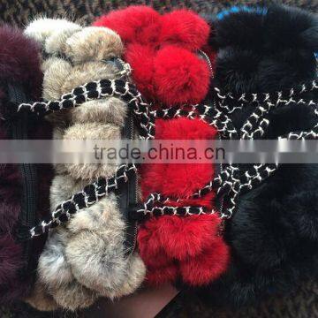 2016 New Design Rabbit Fur Pom Pom Bag/Wholesale And Retail/Fast Shipping/Super Quality photo-6