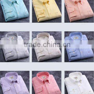2016 100% Cotton Non Iron Solid Color Men Oxford Casual Shirt photo-2