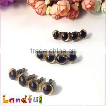 12mm Metallic Glitter Gold Craft Plastic Animal Eyes Safety Cat Eyes photo-3