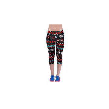 Snowflake Calf Capris Leggings