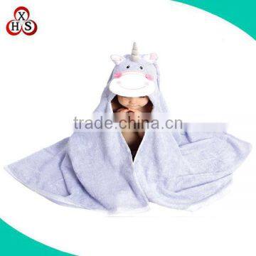 OEM design high quality baby unicorn hooded bath towel factory