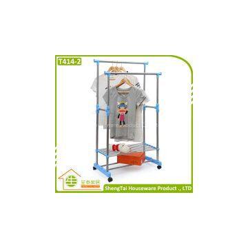 Double Tier Adjustable Stand Household Storage Clothes Drying Shelf