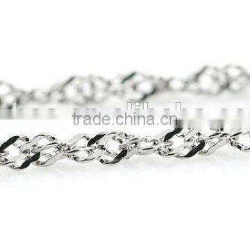 Stainless Steel Singapore Twisted Curb Chain Necklace DIY Waving Chain Jewelry,Unisex photo-2