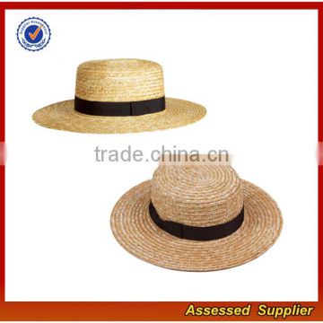 Wholesale High Quality Wholesale Women Summer Straw Boater Hats Knitted Beach Hat JH46