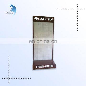 rotating metal floor brochure and magazine display rack/brochure holder display/pop metal stand with peg hook display