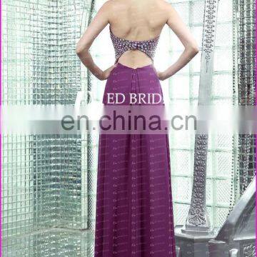 CE430 Attractive China Factory Sweetheart A-Line Beaded Bridesmaid Dress Royal Purple photo-2