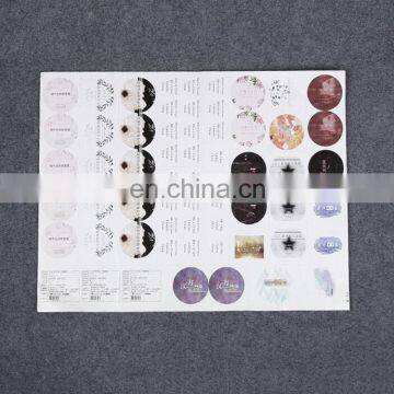 Advertising trademark skin care products label,customized printed waterproof and thermostability cosmetic paper self adhesive st