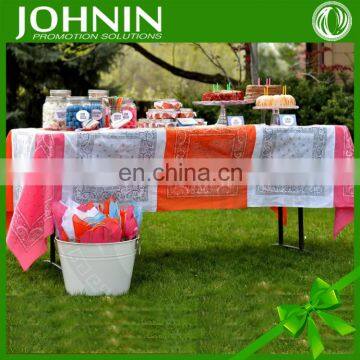 100% cotton cheap wholesale customized logo table cloth