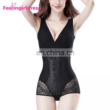 Latest Design Black Slimming Nylon V Neck Lace Underwear Body Shaper For Women Walmart