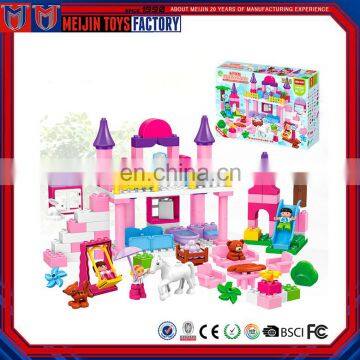 Kids funny princess dream castle park to hold building blocks for girls