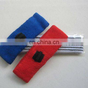 Custom design terry letters embroidery elastic headband ourdoor sports sweat headband