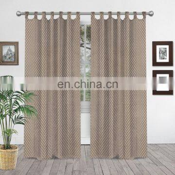 Indian Hand Block Printed Curtains 100% Cotton Decor Window Curtains Balcony Tapestry