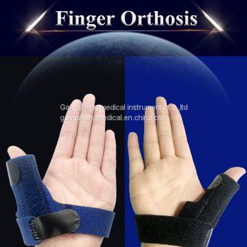 Cotton Neoprene medical trigger finger splint with aluminium alloy sheet for treating finger stiffness,pain,orthosis