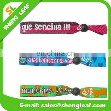 Woven wristband event fabric wristband with plastic clip