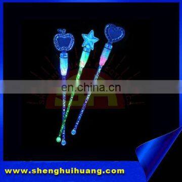 customized shape colorful LED flashing swizzle stick