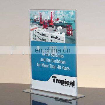 Cheaper Clear Acrylic A5 Menu Stand Block Sign Holder A4 Acrylic Sign Holder photo-2