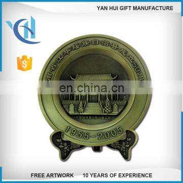 Statue zinc alloy commemorative souvenir plates