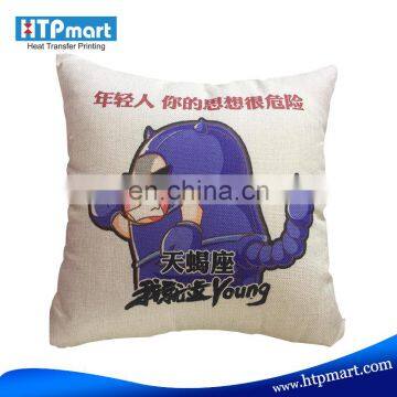 high quality blank plain cotton pillow case,linen sublimation pillow cover for printing