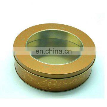 Factory wholesale clear window media packaging cd tin case