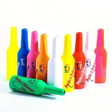 Factory Supply Green Orange Blue Plastic Fancy Bartending Practice Bottle