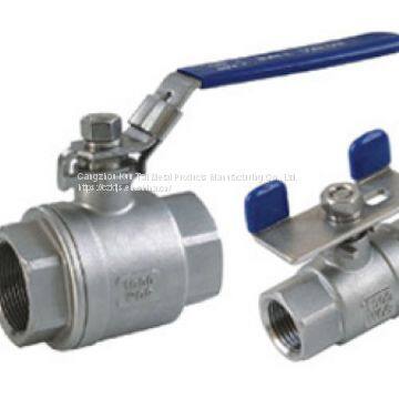 2PC stainless steel female threaded ball valve 304/316