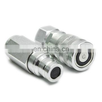 1'' Iso 16028 flat face hydraulic quick coupling quick release connect coupling