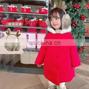 4319/ Animal Cute Fashion Winter Warm Earmuffs Deer Horn Plush Kids Earflap photo-3