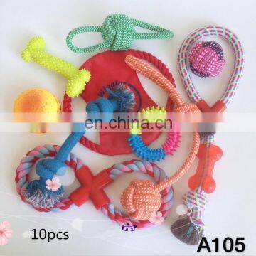 Amazon Hot Selling Pack Pet Toy Set Durable Dog Rope Chew Toy Pet Toys photo-3