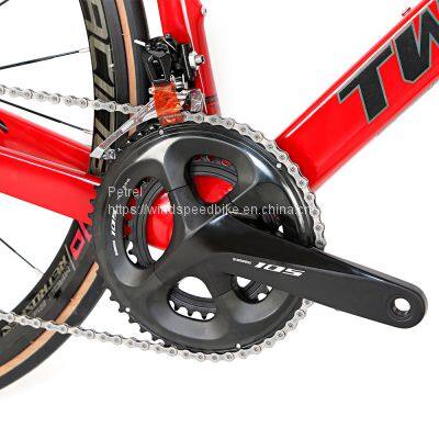 TWITTER 2021 New Arrival 700c Full Carbon Road Bike Complete Disc Brake Hidden Cables 105 Groupset 22 Speed Gravel Road Bicycle photo-3