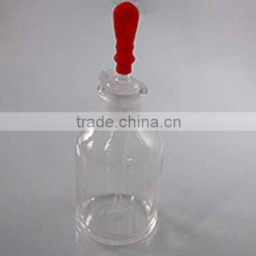 customized laboratory glassware white glass dropper bottle for chemical reagent