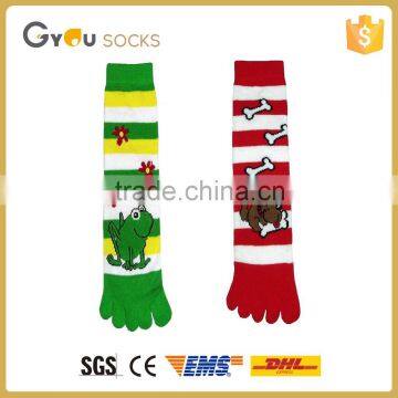 FASHION Winter yoga Strip Five Toe Socks with Animal shape Printing