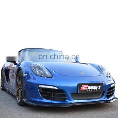 Body kit for Porsche cayman/boxster 981 front bumper carbon fiber front lip rear diiffuser side skirts and trunk spoiler