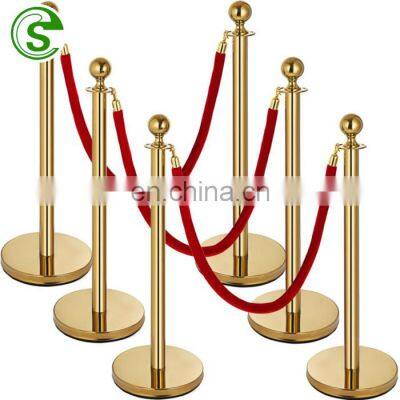 VIP crowd control stainless steel rope stands crowd control barriers