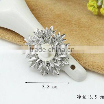 Wholsale Fashion Silver Gold Crystal Rhinestone Diamond Pearl Wedding Bouquet Airplane Brooch photo-4